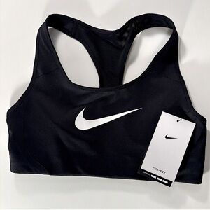 NWT Nike Dri-Fit High Support Black Sports Bra Size S